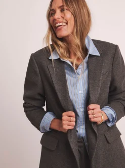 Anthology By JD Williams Premium Herringbone Single Breasted Blazer