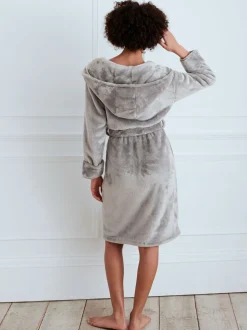 Antraciet - Chelsea Peers - Fleece badjas