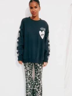 Antraciet - Never Fully Dressed Embroidered Sweatshirt