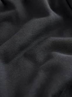 Antraciet - self. joggingbroek met wijde pijpen