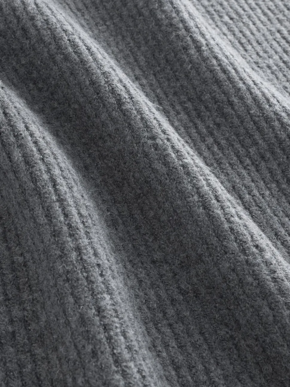 Antraciet - Super Soft V-Neck Midi Dress With Wool