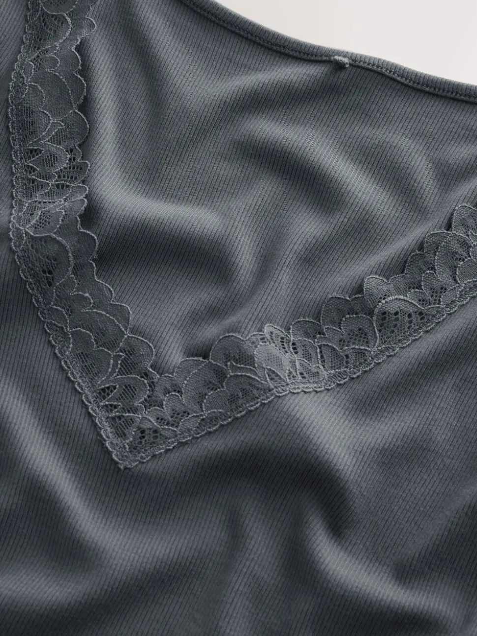 Antraciet - Thermische Base Layer Bodysuit met kanten afwerking