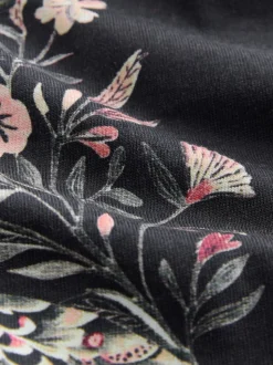 Antracietkleurig met luipaardprint - Pyjama met lange mouwen