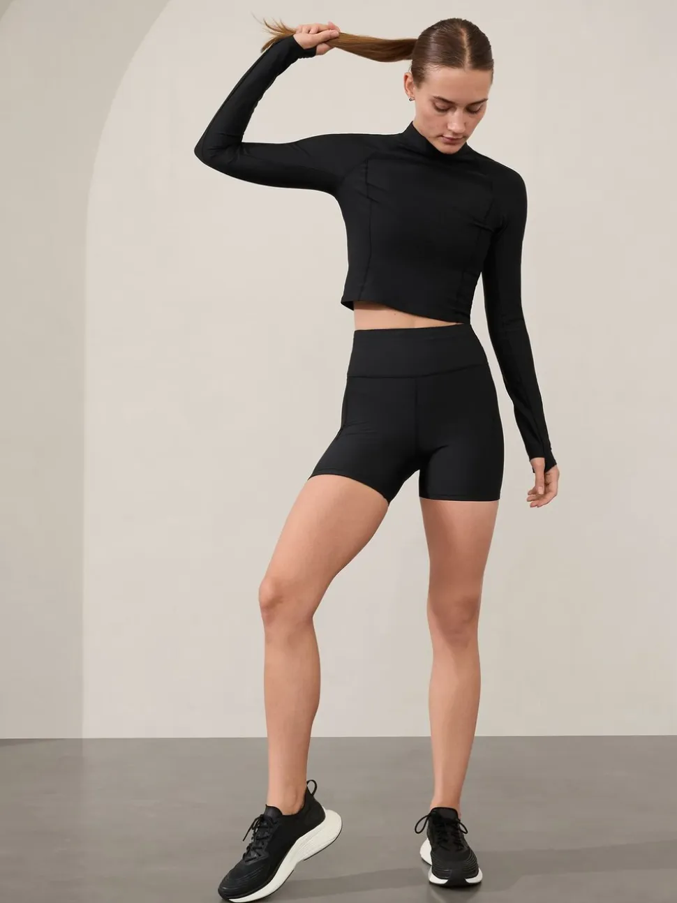 Athleta Pacesetter shorts van 4" met ultra hoge taille