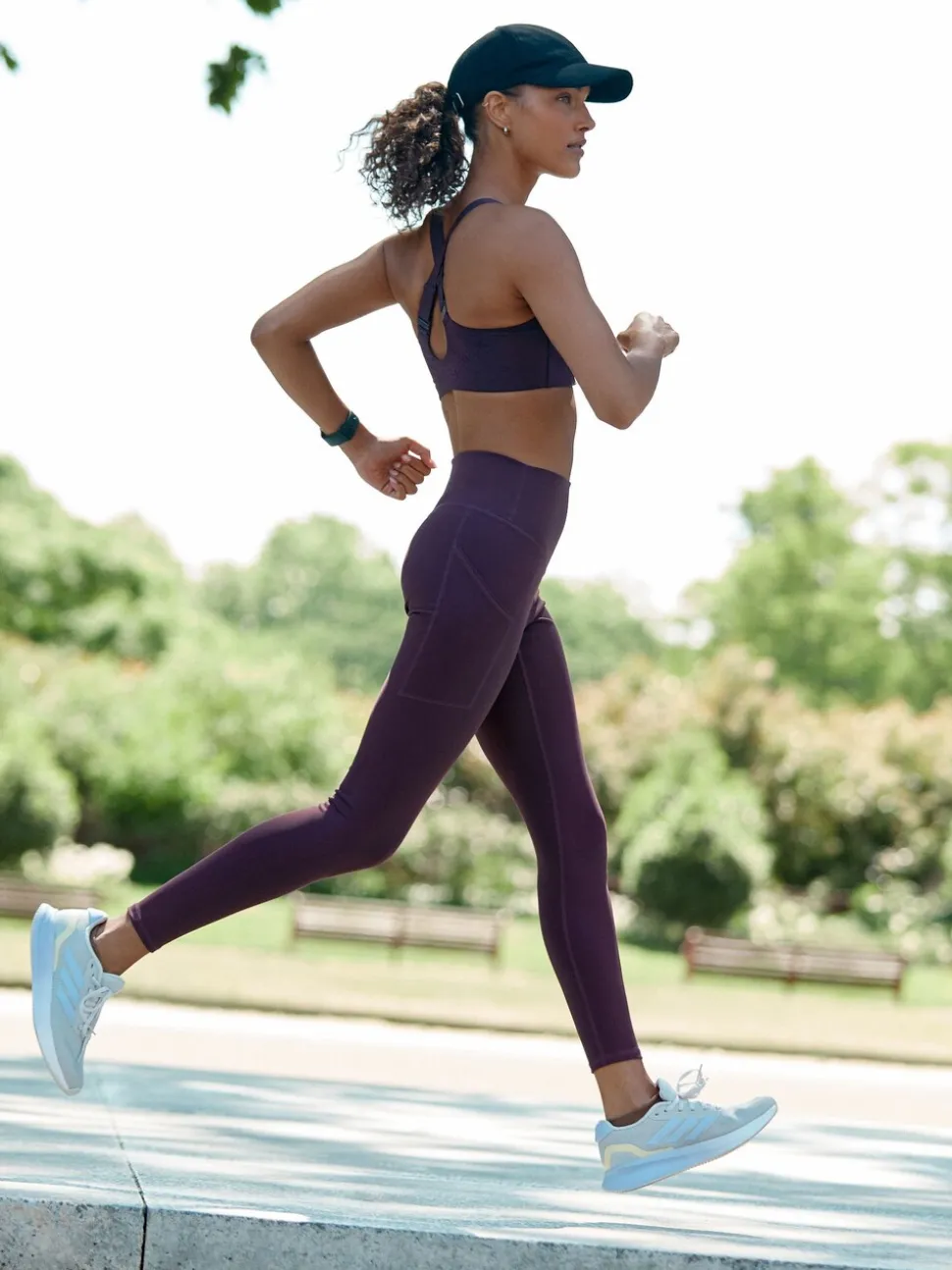 Aubergine - Active Sports Dry Tech Sculpting Leggings
