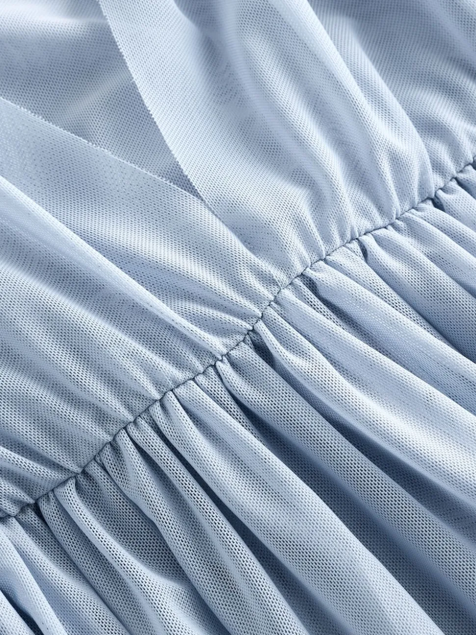Avondblauw - Multiway mesh Maxi-jurk voor Bruiloftsgasten