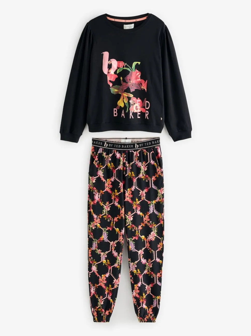 B by Ted Baker Black Floral Black Pyjamas