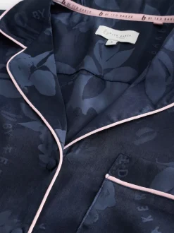 B by Ted Baker Navy Jacquard Button Through Pyjamas