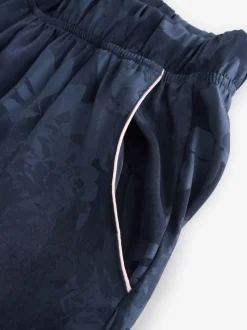 B by Ted Baker Navy Jacquard Button Through Pyjamas