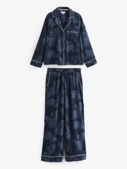 B by Ted Baker Navy Jacquard Button Through Pyjamas