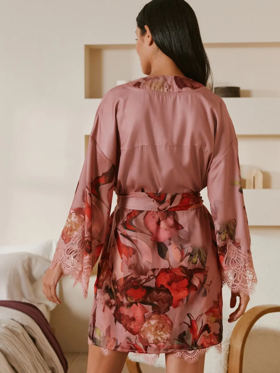 B by Ted Baker Pink Satin Robe