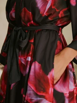 B by Ted Baker Purple Bright Floral Satin Robe