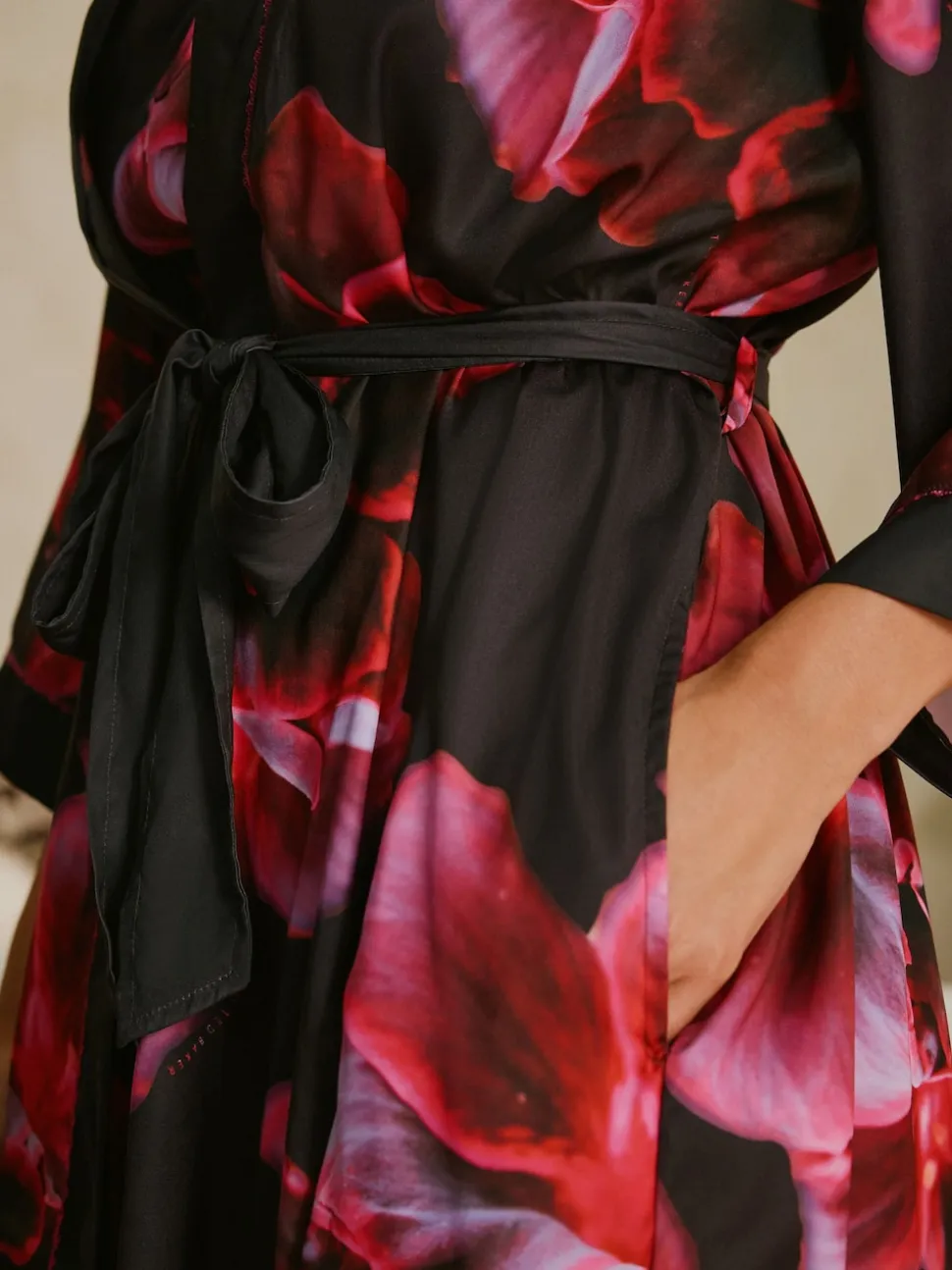 B by Ted Baker Purple Bright Floral Satin Robe