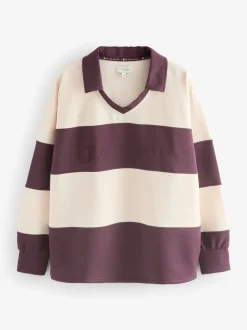 B by Ted Baker rugbytop met rode strepen