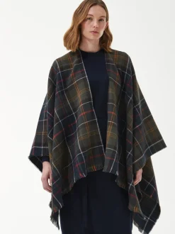 Barbour® Tartan Montieth Serape Cape