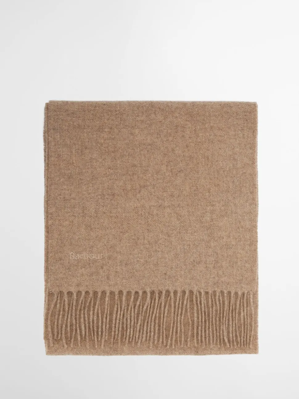 Beige - Barbour® geweven sjaal van lamswol
