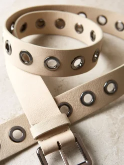 Beige - Mint Velvet leren riem