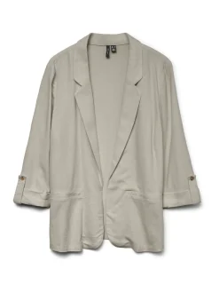 Beige - VERO MODA Linnenmix 3/4 Mouwen Jack