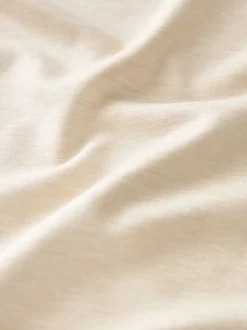 Beigebruin-crème - Dik T-shirt met ronde hals en korte mouwen
