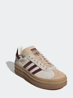 Beige/rood - adidas Originals Gazelle Bold W Trainers