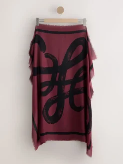 Berry Red N Swirl - Square Lightweight Scarf