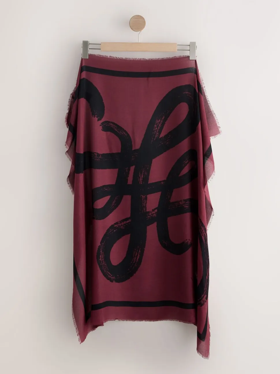 Berry Red N Swirl - Square Lightweight Scarf