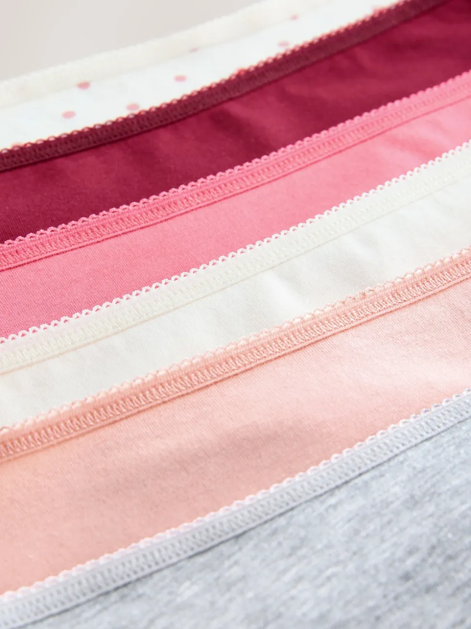Bessenkleur/roze - Set van 7 slips met hoog katoengehalte