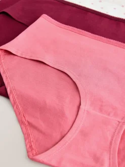 Bessenkleur/roze - Set van 7 slips met hoog katoengehalte