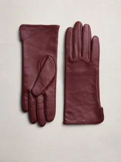 Bessenrood - Leren handschoenen