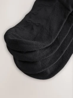 Black Bow Texture - 4 paar sneakersokken
