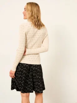Black Oriental Tonal - FatFace Jersey Skirt