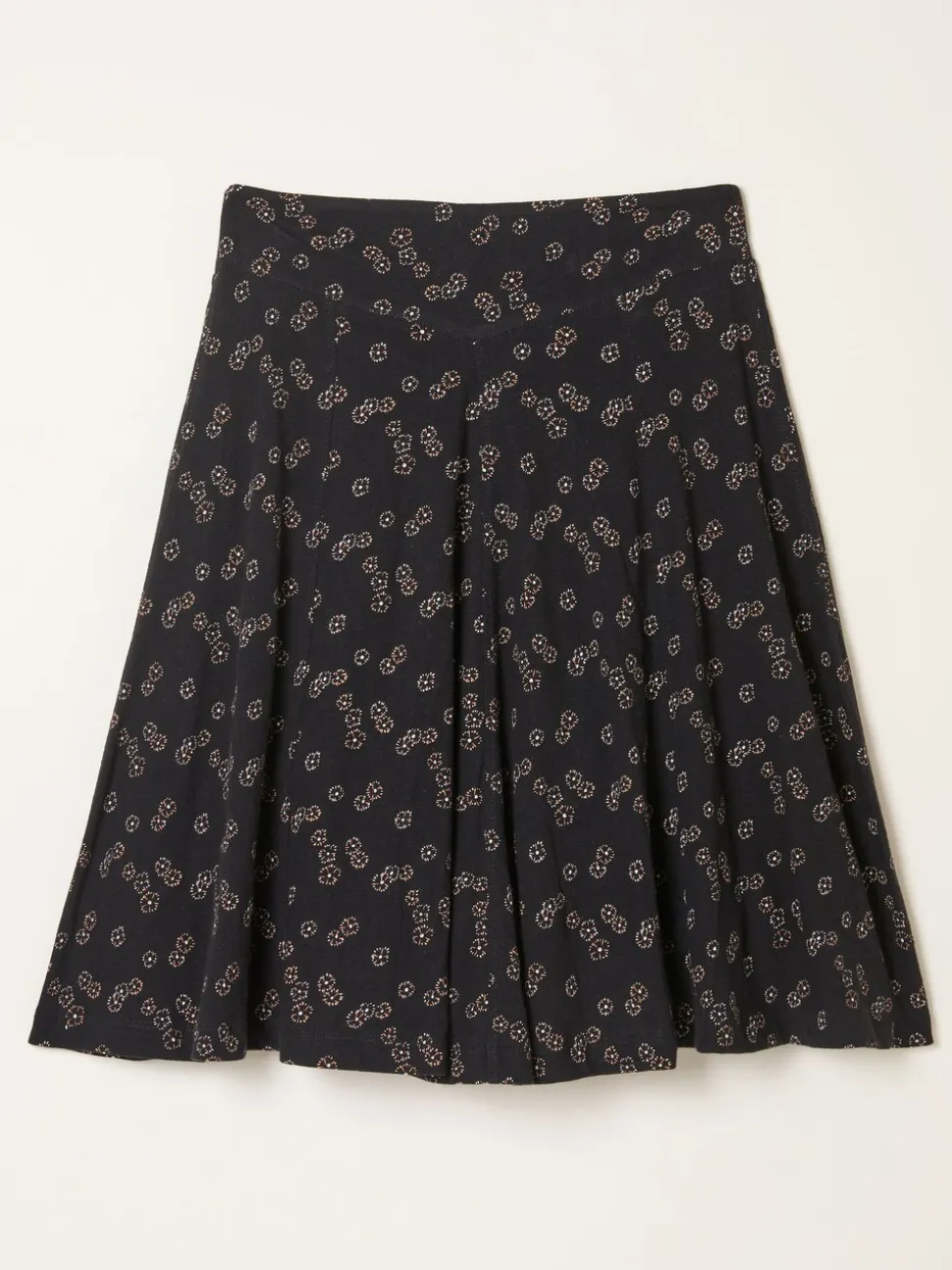 Black Oriental Tonal - FatFace Jersey Skirt