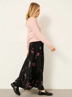 Black Spring Floral - FatFace midirok