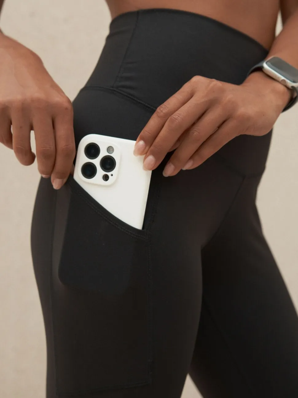 Black with Pocket - Active Sports Dry Tech Sculpting Leggings