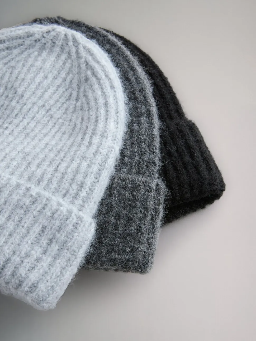 Black/Grey Marl/Charcoal Grey - The Set 3 Pack Beanies