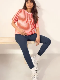 Black/Navy Blue/Brown - 3 Zwangerschapsleggings