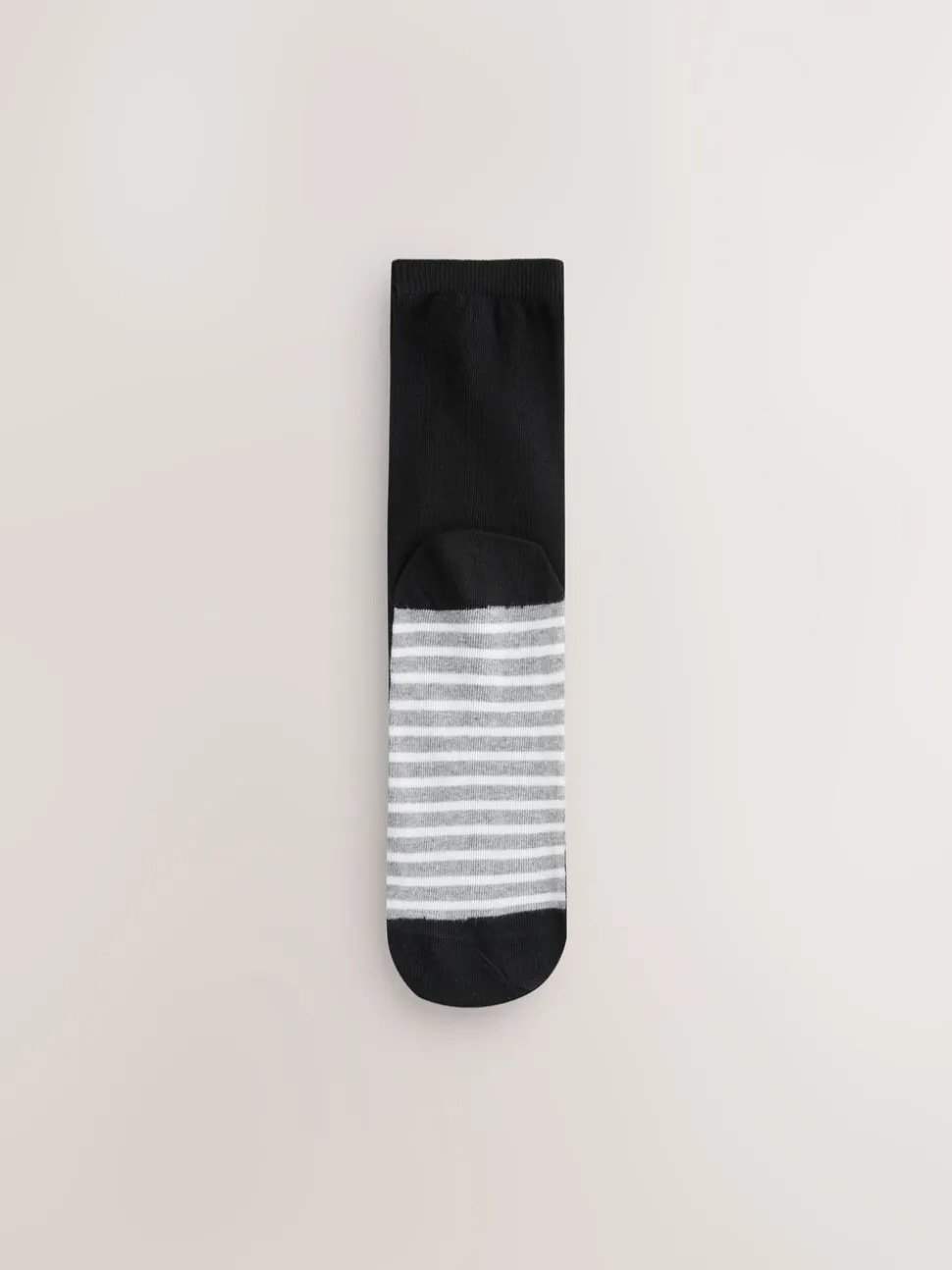 Black/White Spots/Stripe - Set van 4 paar enkelsokken