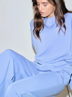 Blauw - Active Modal Supersoft Cowl Neck Jumper