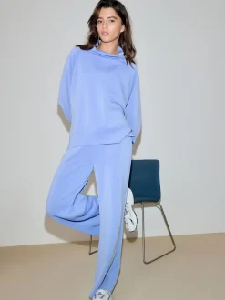 Blauw - Active Modal Supersoft Cowl Neck Jumper