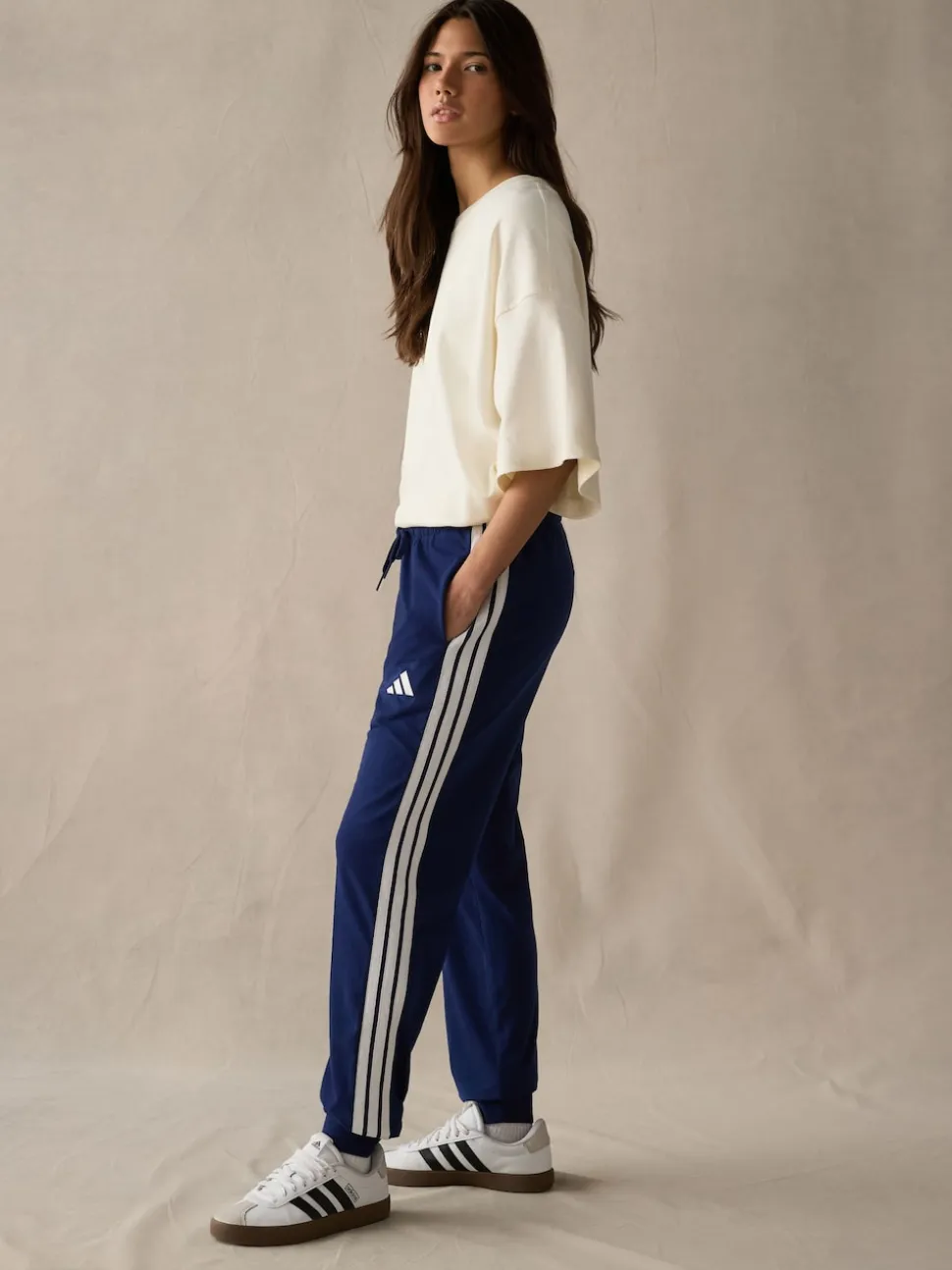 Blauw - adidas Essentials joggingbroek met boorden van 3strepen