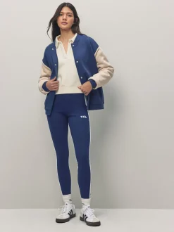 Blauw - adidas Essentials katoenen legging met 3 strepen