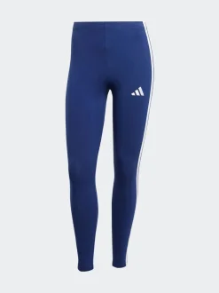 Blauw - adidas Essentials katoenen legging met 3 strepen