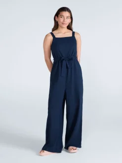 Blauw - Animal Womens Becca Linen Jumpsuit