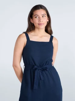 Blauw - Animal Womens Becca Linen Jumpsuit