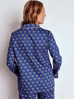 Blauw - Boden Cotton Pyjama Shirt