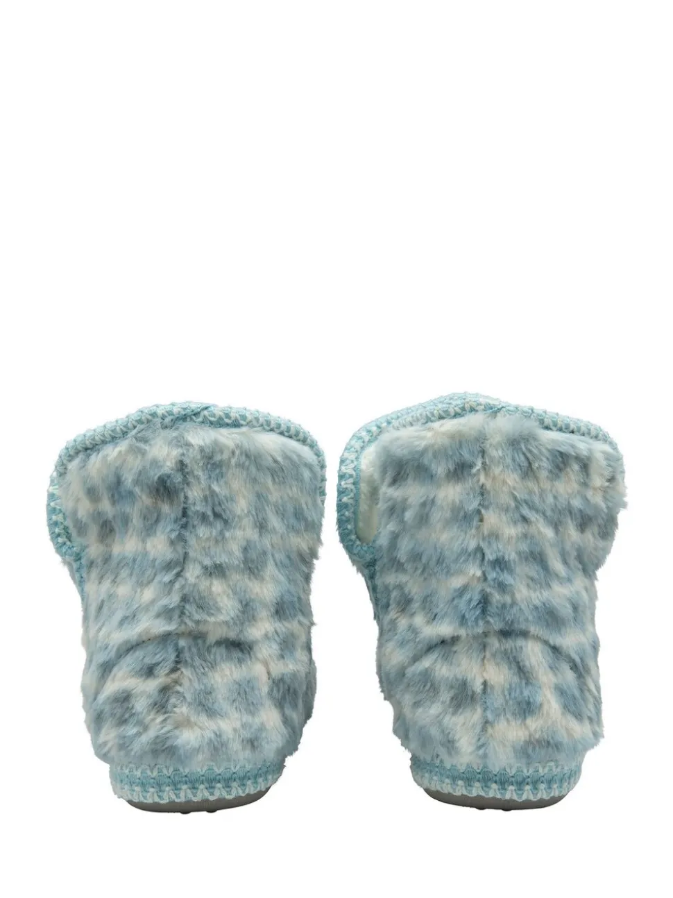 Blauw - Dunlop Faux Bootie Pom Pom Slippers