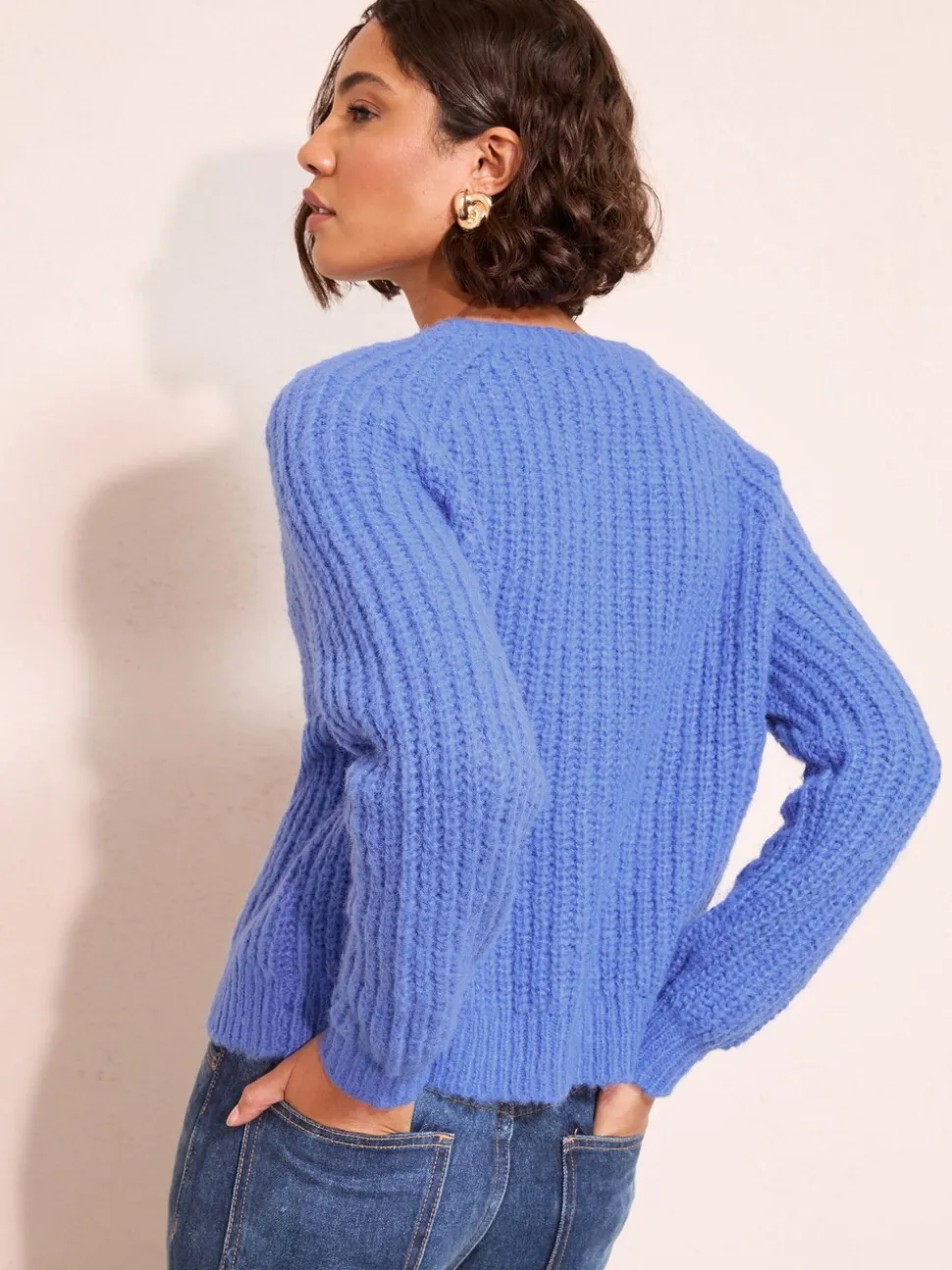 Blauw - Friends Like These vestje met ronde hals