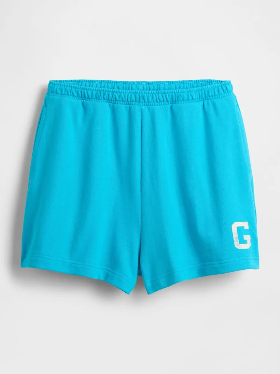 Blauw - Gap klassieke korte sweatbroek van extra zware french terry