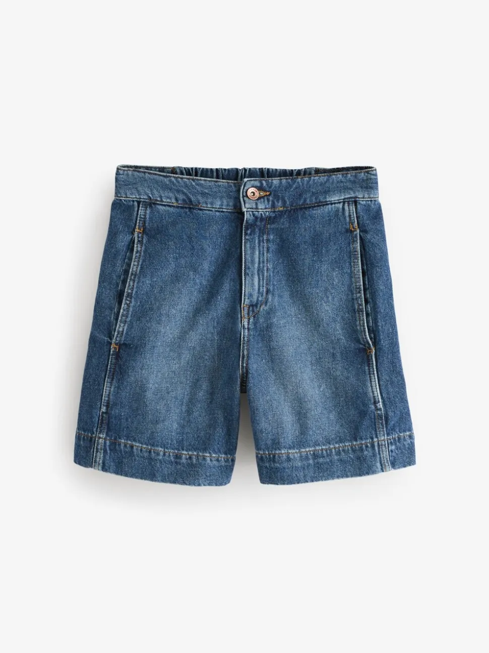 Blauw - Jigsaw Finton Denim Seam Detail Shorts