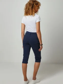 Blauw - Joe Browns Essentials capri met stretch